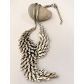 Necklace - Leaf Design, Unusual Shape. Silver Colour #ML1318