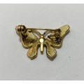 Brooch - Butterfly With Blue, Green and Red Colour. Gold Colour #ML1370