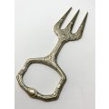Antiques & Collectibles - Antique Silver Plated Meat or Game Carving Fork. Floral Design #ML1387