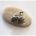 Earrings - Sterling Silver Screw On Earrings With Marcasite Flower Design #ML1426