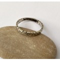 Ring - Sterling Silver Band With Outer Engraving #ML1610