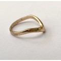 Ring - Small Wishbone Band. Gold Colour #ML1611