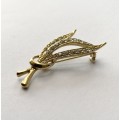 Brooch - Vintage Stem Shapes With Diamante. Gold Colour #ML1618