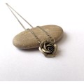 Necklace - Silver Rose Pendant On Silver Chain #ML1622