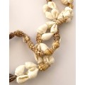 Necklace - Long Strand Made From Shells In whites and Browns #ML1651