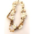 Necklace - Long Strand Made From Shells In whites and Browns #ML1651