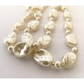 Necklace - String Pearly Beads of Different Sizes and Shapes. Baroque Style #ML1652
