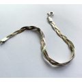 Bracelet - 925 Silver Tricolour Braided Snake Chain #ML1659