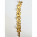 Bracelet - Chunky Gold Tone Bracelet With Links With "Topez" Stamped ML1711