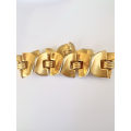 Bracelet - Chunky Gold Tone Bracelet With Links With "Topez" Stamped ML1711