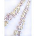 Necklace - String "Baroque" Style. Pink and white Pearly Beads ML1727