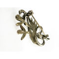 Brooch - Vintage Metal Tone Flower Held Together with a Ribbon and Pearly Beads in Each Flower ML...