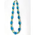 Necklace - Plastic Beads. Different Shapes and Sizes. Colours Black/Blue/Turquoise ML1825