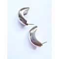 Earrings - Huggie Clip ons. 925 Mexican Sterling Silver. For Pierced Ears. Chunky Style ML1842