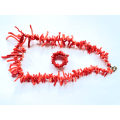 Necklace - Vintage Red Coral Necklace and Ring Set ML1849