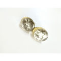 Earrings - Small Vintage Shimmery Grey with Cream Outer Clip Ons ML1879
