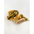 Earrings - Vintage Gold Tone Clip Ons. Centre Faux Pearl ML1981
