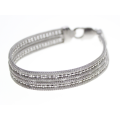 Bracelet - Vintage 925 Silver Bracelet with Rope and Filigree Design - ML2310