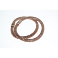 Bracelet - 2 x Bronze Tone Fashion Magnetic Mesh Design Bracelet - ML2343