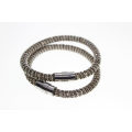 Bracelet - Fashion Silver and Metal Tone Magnetic Mesh Design x 2 - ML2367