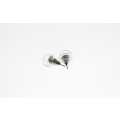 Earrings - Fashion Silver Tone Earrings with Crystal Type Ball - ML2402