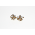 Earrings - Vintage Silver Tone Faux Pearl Stud Earrings - ML2474