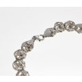 Bracelet - Fashion 925 Silver Rosetta Style Bracelet, Stamped Italy - ML2537