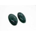 Earrings -  Vintage Malachite Pear Shape Clip on Earrings - ML2577