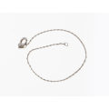 Bracelet - Vintage 925 Silver Link Style Chain Dainty Bracelet with Circular Clasp - ML2631