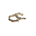 Earrings- Gold Tone Huggy Earrings. Twisted Design - ML2691