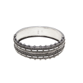 Bracelet - Sterling Hallmarked Georgion Canitille Cuff Bracelet (Similar to Filigree) - ML2705