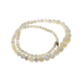 Necklace - Vintage Moonstone Beaded Necklace. (Semi-precious Crystal Stone) - ML2718