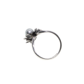 Ring - Trollbeads 925 Silver Ring Hawthorn Cultured Pearl. Wishbone Shape Band - ML2721