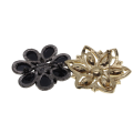 Brooches-Silver Tone x 2 Sparkly Fashion Brooches Autumn Colour Beads - ML2725