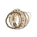 Bracelet - Gold Tone Multi Pack of 8 Bracelets. Multi-Coloured Beads - ML2761