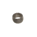Ring - Silver Tone Vintage Mesh Design Ring - ML2768