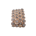 Bracelet - Rose Gold Tone Stretch Bridal Design with Diamantes - ML2814