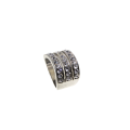 Ring - Silver Tone 3 Strand Design. Clear Diamantes - ML2827