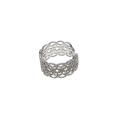 Ring - Silver Tone Lace Filigree Open Ring. Adjustable - ML2828