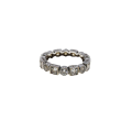 Ring - Silver Tone Eternity Ring.  Round and Square Diamantes - ML2850