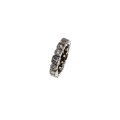 Ring - Silver Tone Eternity Ring.  Round and Square Diamantes - ML2850