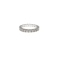 Ring - 925 Silver Eternity Ring. Clear Stones Around Whole Band - ML2925