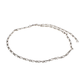 Necklace -Sterling Silver Figaro Chain. Has extension to chain - ML2963