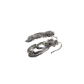 Earrings - Silver Tone Marcasite Design. Flower with Swirl Stems - ML2973