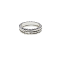 Ring - 3 x Silver Tone Wave Design Fashion Rings. - ML2996