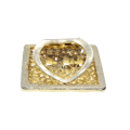 Scarf Clip - Gold Tone square Clip with Lacy Pattern - ML3029