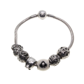 Bracelet - 925 Silver Beautiful Pandora Bracelet for Moms with 6 Unique Charms - ML3046