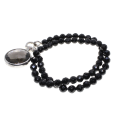 Necklace - 925 Silver Ti Sento Milano Black Onyx Gemstones. Ti Sento Pendant - ML3052