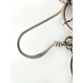 Earrings - 925 Silver Dream Catcher Earrings For Pierced Ears. Inidigo Bead in Centre ML2027