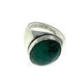 Ring - Vintage 925 Silver stamped Ring with Turquoise Stone (Cabochon slightly dented) - ML2053